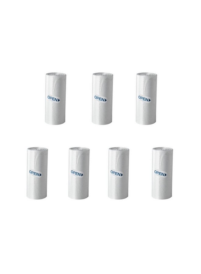 SUBEKYU Mini Trash Bags for Mini Trash Can, 105 Count / 7 Rolls White Trash Bags for Desktop Wastebasket of Various Sizes