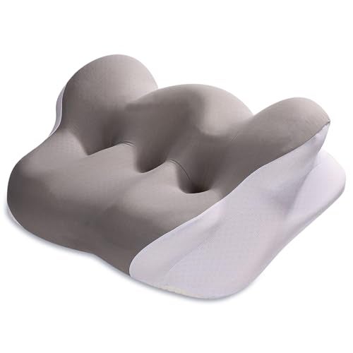 FEICO Cervical Neck Pillow, Memory Foam Pillows for Neck Pain Relief, Ergonomic Contour Cooling Pillow for Side Sleeper Pillow Adults & Stomach Sleepers Neck Shoulder (Gray, 24" L x 14" W) - Image 1