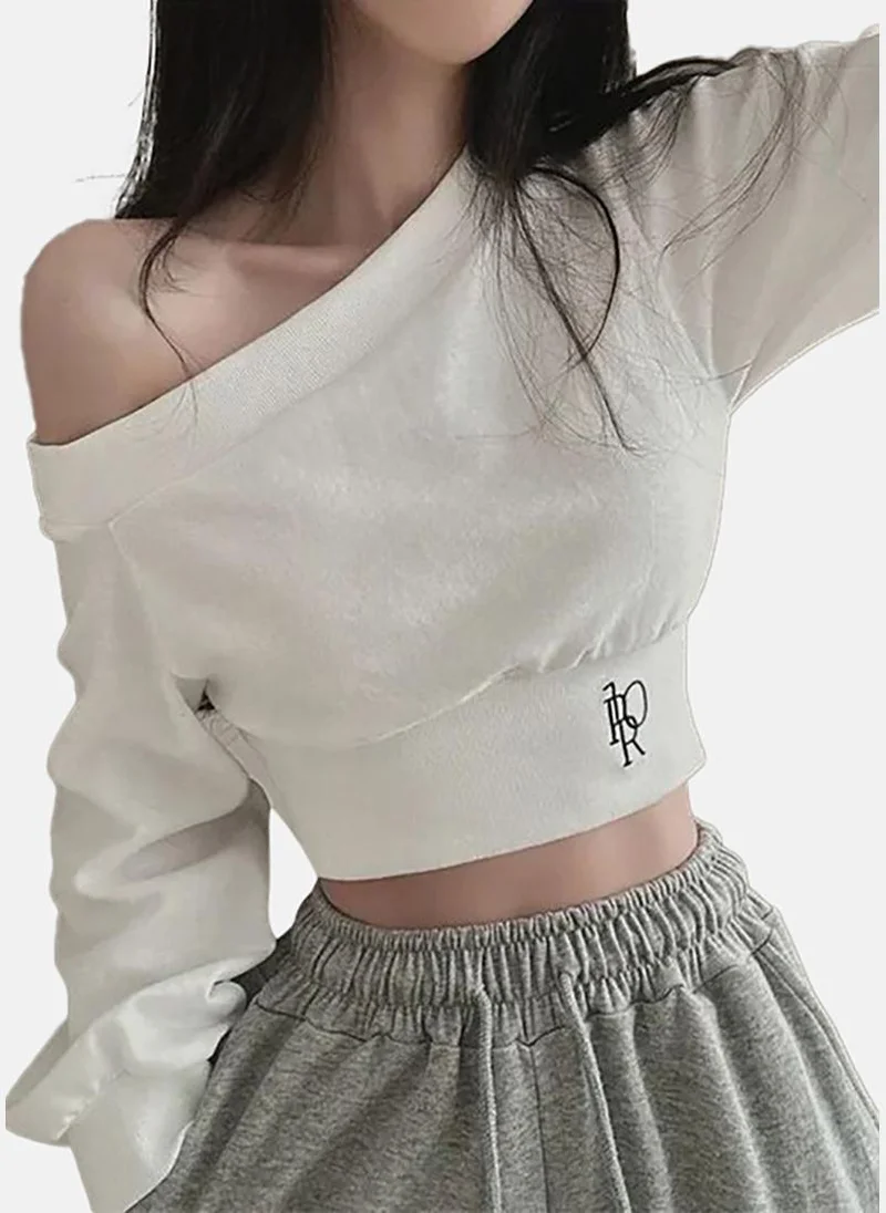 يونيكي One Shoulder Cold-Shoulder Top