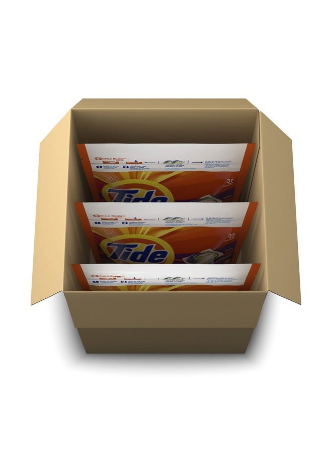 Tide PODS Laundry Detergent Soap Pods, Spring Meadow, 37 Count (Pack of 3 Bag Value Pack), Total 111 Count, HE Compatible  - Image 2