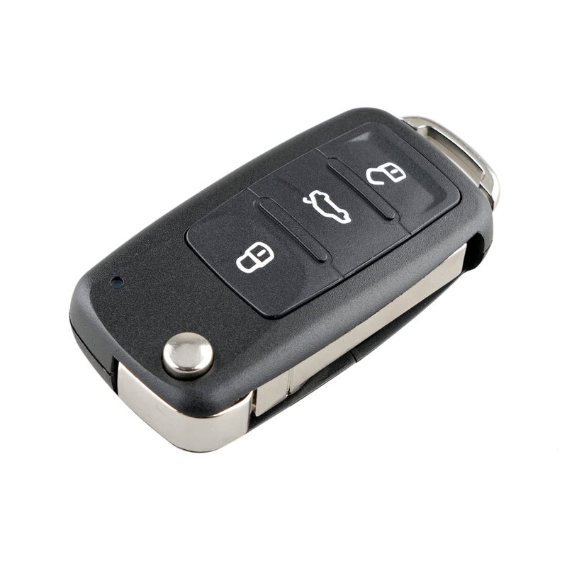 Vailikey غلاف مفتاح سيارة فوب فليب من فاليكي 3 أزرار لفولكس فاجن مفتاح فوب غولف غلاف مفتاح سيارة فوب فولكس فاجن ترانسبورتر بولو غلاف مفتاح سيارة سيات إبيزا مفتاح فولكس فاجن T4 T5 مفتاح T6 غلاف مفتاح فوب - Image 2