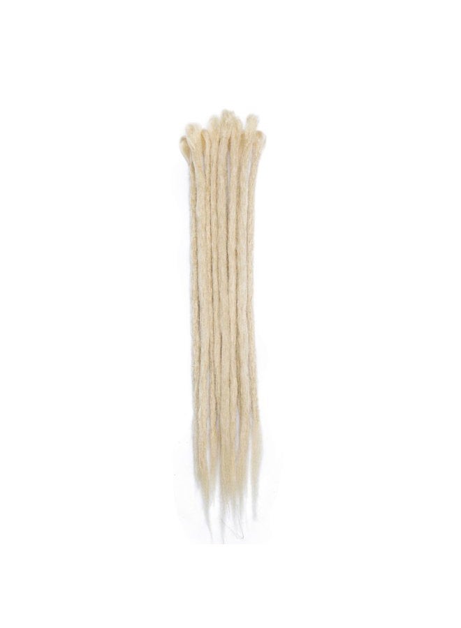 S-noilite 20" Dreadlock Extension Ombre For Hip-Hop Synthetic Heat Resistant Crochet Braiding Hair Handmade Reggae Extension Twist Braiding Hairpiece Box Braid For Man Women(10strands/2packs,bleach blonde) - Image 2