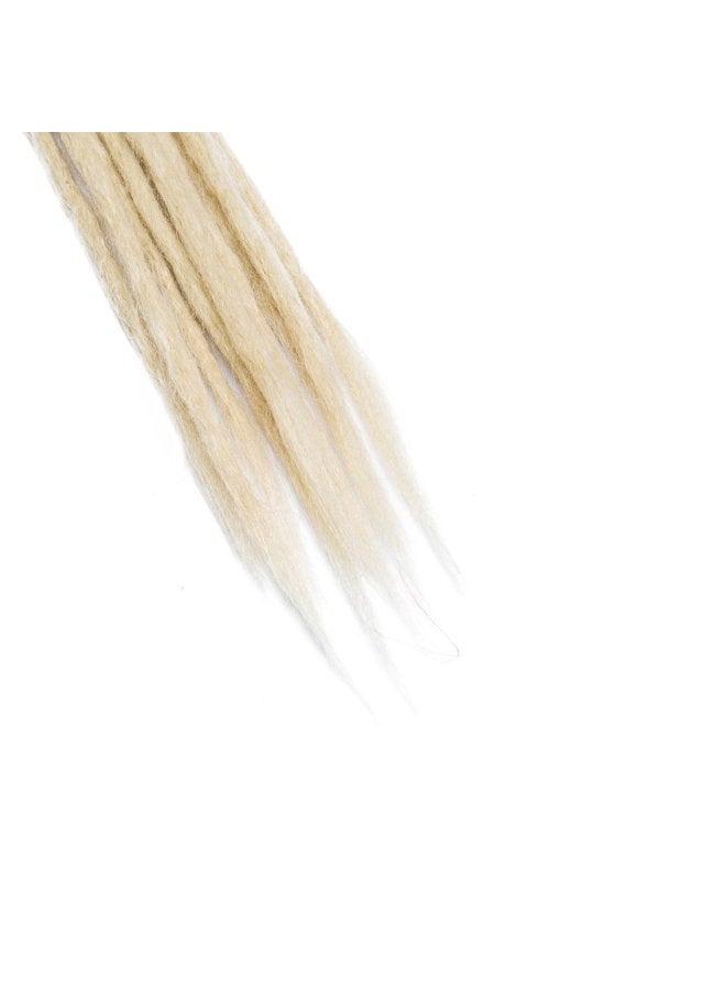 S-noilite 20" Dreadlock Extension Ombre For Hip-Hop Synthetic Heat Resistant Crochet Braiding Hair Handmade Reggae Extension Twist Braiding Hairpiece Box Braid For Man Women(10strands/2packs,bleach blonde) - Image 5