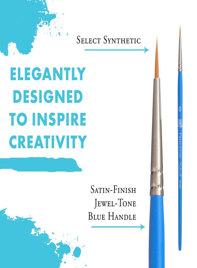 Princeton Select Artiste, Series 3750, Paint Brush for Acrylic, Watercolor and Oil, Round, 0 - Image 4