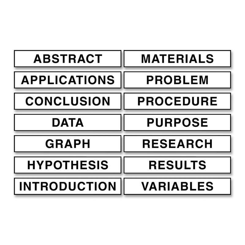 Pacon Pacon SelfAdhesive Presentation Science Subtitles 14 Titles 112 x 812 3764 White