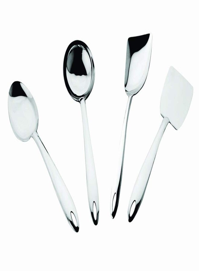 FNS Montavo Premium 4 Pcs Kitchen Tool Set Serving Spoon, Gravy Ladle, Rice Serving, Solid Turner(Medium Size) for Dining Table and Kitchen