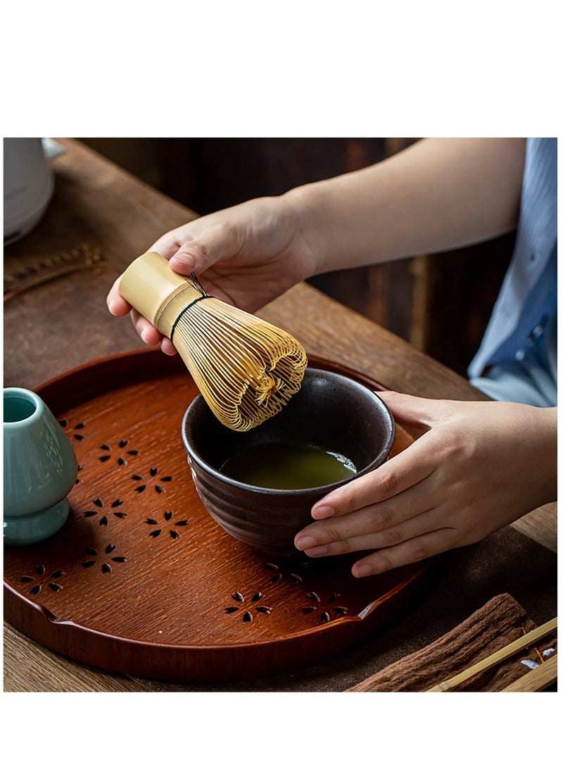 Arabest 8 Piece Matcha Set, Luxurious Tea Set with Matcha Whisk, Tea Spoon, Stand, Ceramic Bowl, Spoon, Teapot, Tray and Tea Towel, Traditional Handmade Tea Kit for Home, Party and Ceremony - Image 4
