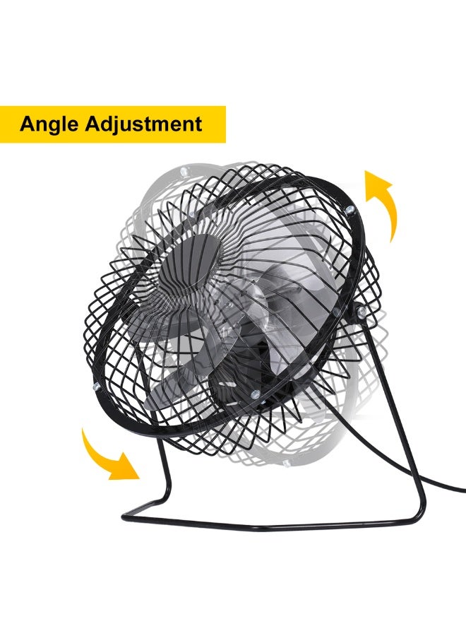 USB Desk Fan, Small Table Fan with Strong Airflow Fan Quiet Personal Cooler Portable Table Fan for Home Bedroom Office Outdoor Table and Desktop Car Outdoor Camping - Image 3