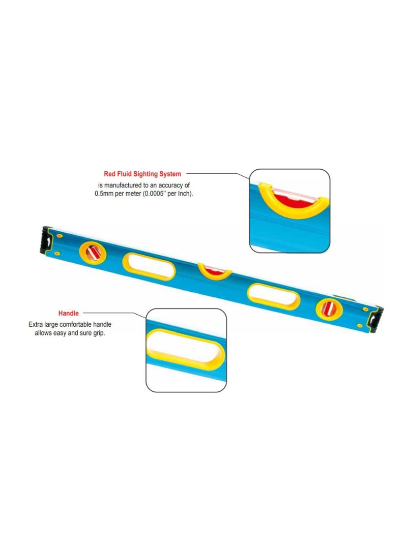 Starex Aluminium Levels 20" 3Vials with Magnet Oxide Blue Colour Starex Brand 21859 