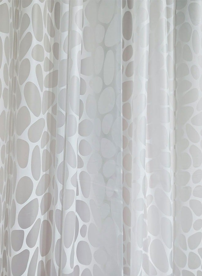 وهاواي Long Shower Curtain Liner, Heavy Duty PEVA Thick Clear Plastic Shower Curtain with Rust-Proof Metal Grommets, Waterproof Shower Liner for Bathroom, Pebble Pattern, 180X200cm - Image 5