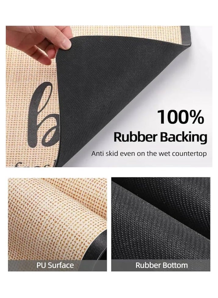 Arabest Coffee Bar Mat - Hide Stain Absorbent Drying Mat with Waterproof Rubber Backing - Fits Under Coffee Maker or Machine - Image 5