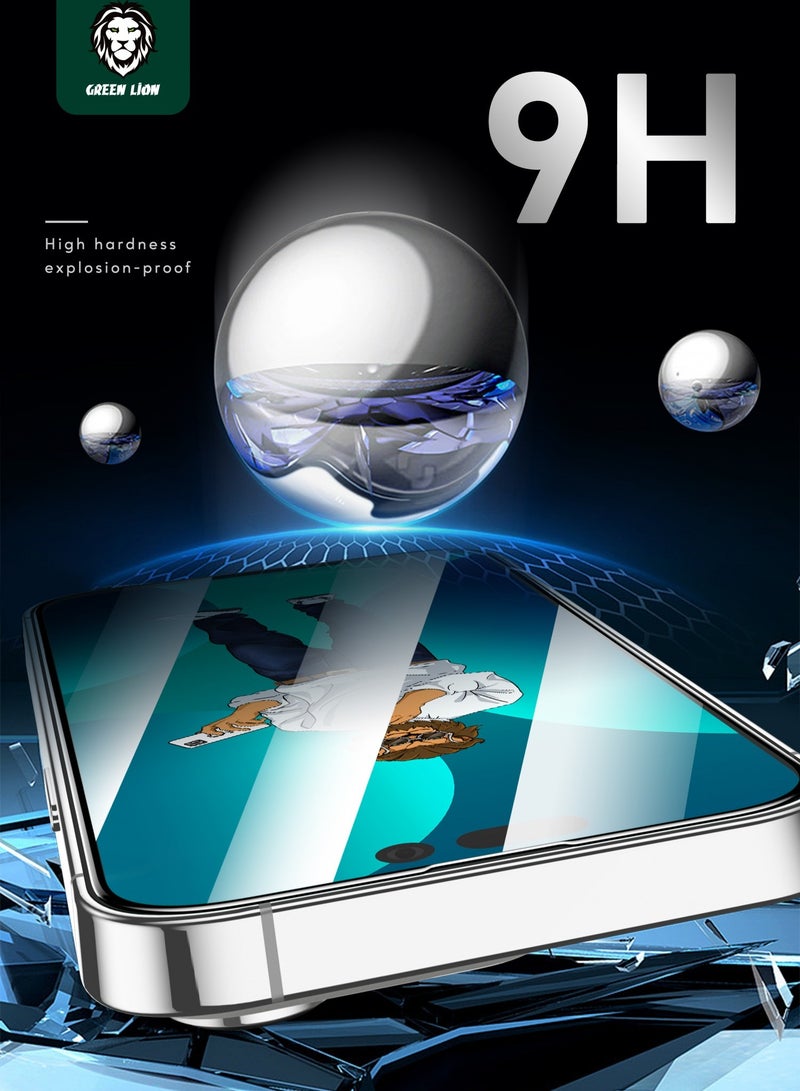 GREEN LION iPhone 14 Pro Max Glass Crystal Clear 9H Screen protector / Anti-Static / Anti-Fingerprint / Grease Resistance- Clear - Image 4