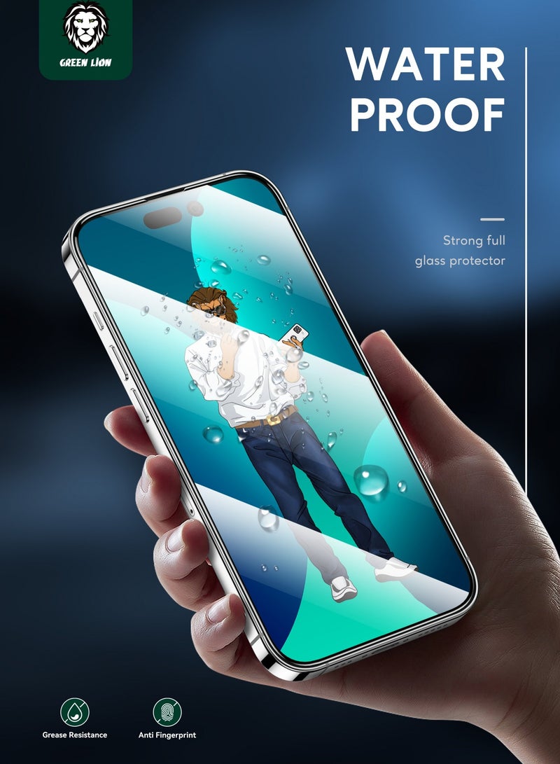 GREEN LION iPhone 14 Pro Max Glass Crystal Clear 9H Screen protector / Anti-Static / Anti-Fingerprint / Grease Resistance- Clear - Image 5