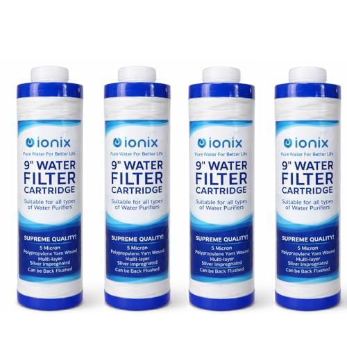 IONIX Thread Candle 9" + Inline Filter/Pre Filter for All Standard 10 Inch Pre Filter Housing (4) - Image 1