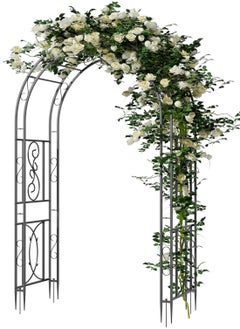 WISFOR Metal Pergola Arbor Arch Decorative Black Metal Garden Arbor for Outdoors Wedding Arch Arbor Party Ceremony Decoration Climbing Plant Support Trellis Arch Arbor Trellis Metal Pergola Arbor  - Image 1