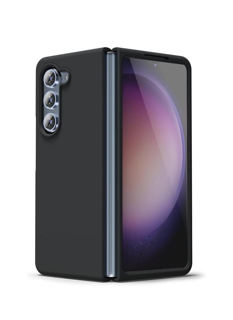 Aookay Case for Samsung Galaxy Z Fold 6 with Liquid Silicone Grip, Ultra-Thin Soft Rubber, Solid Color Smooth Gel Shell, Matte Solid Color Protective Shockproof Case For Z Fold 6 (Black)  - Image 1