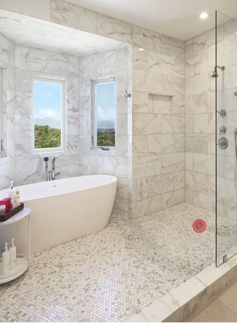 أغطية تصريف الدش المقاومة للشعر من السيليكون المتين من المطاط اللدن حراريًا، سهلة التنظيف والتركيب، تستخدم للمطبخ وحوض الاستحمام والحمام، عبوة من 5 قطع (الأزرق والأخضر والرمادي والأسود والوردي) - Image 5