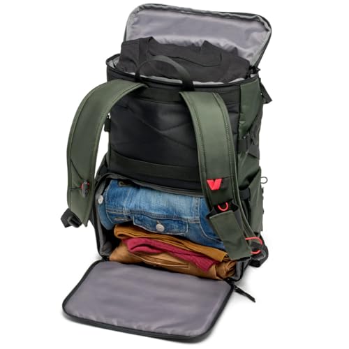 Manfrotto Street Slim Photography Backpack for Mirrorless and Reflex Camera, Front and Rear Access, Removable Camera and Laptop Inserts, Compact Backpack for Photography Accessories, Colour Green - Image 3