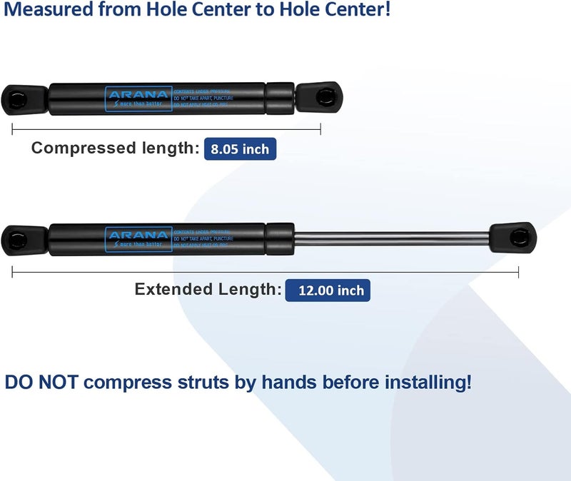 ARANA 4420 12 Inch 30Lb Gas Struts Prop Shock - 2 Pack for Truck Tool Box and Boat Hatch - Image 5