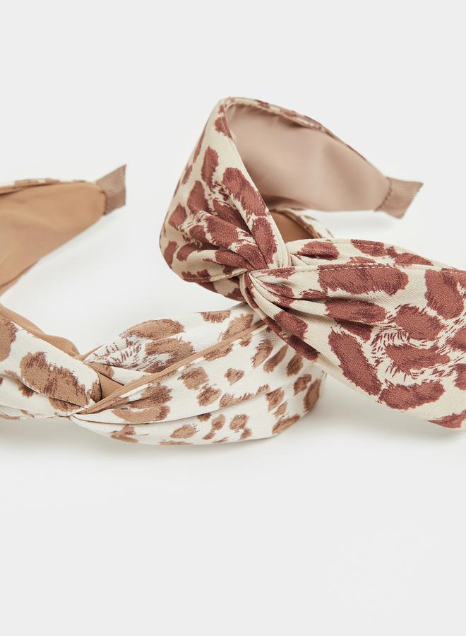 ستايلي طقم قطعتين - طوق شعر بطبعة حيوانات - Image 5