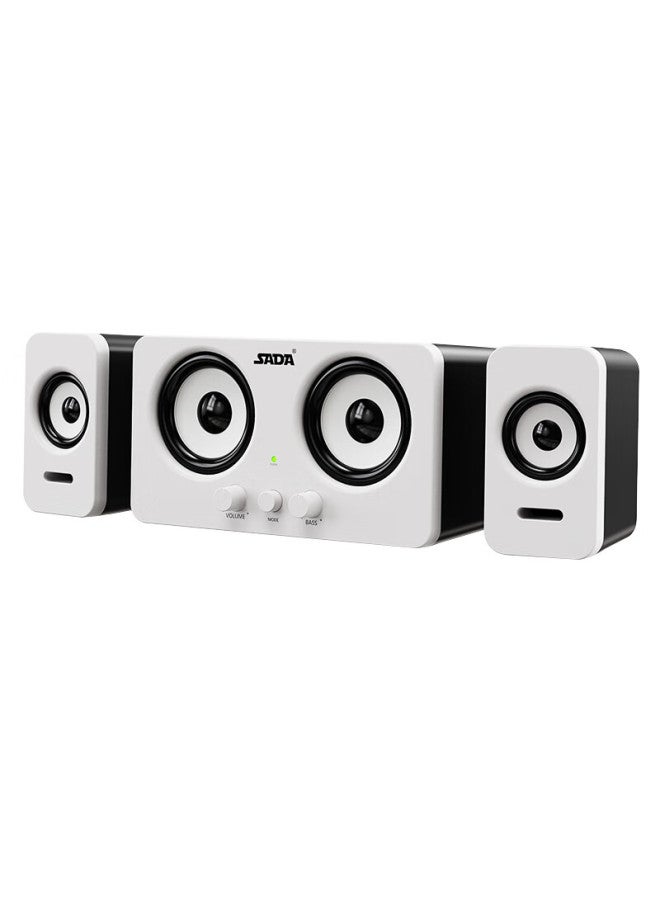 SADA Computer Speakers, Home Subwoofer, Desktop Wired Usb Multimedia Speakers, Laptop And Mobile Phone Small Heavy Bass Speaker D-220 - Image 5