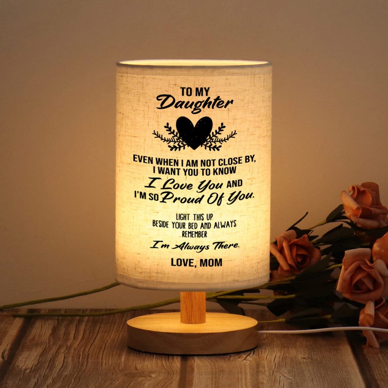 WSYEAR Daughter Gifts from Mom-Gifts for Daughter from Mom, Table Lamp Mom to My Daughter Gifts for Birthday Anniversary Wedding Gifts Ideas - Image 1