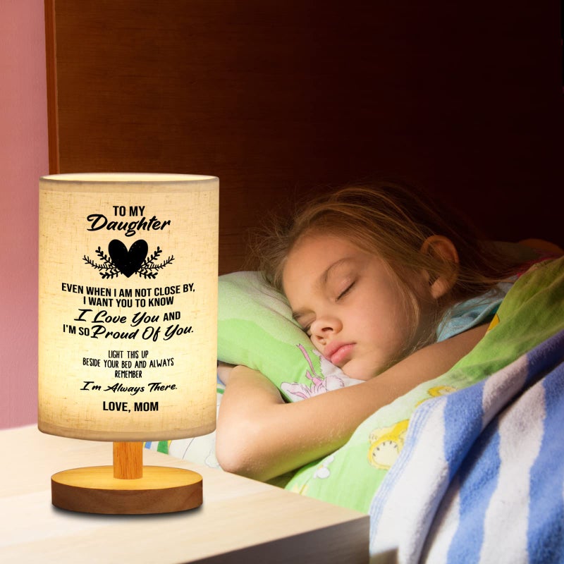 WSYEAR Daughter Gifts from Mom-Gifts for Daughter from Mom, Table Lamp Mom to My Daughter Gifts for Birthday Anniversary Wedding Gifts Ideas - Image 3