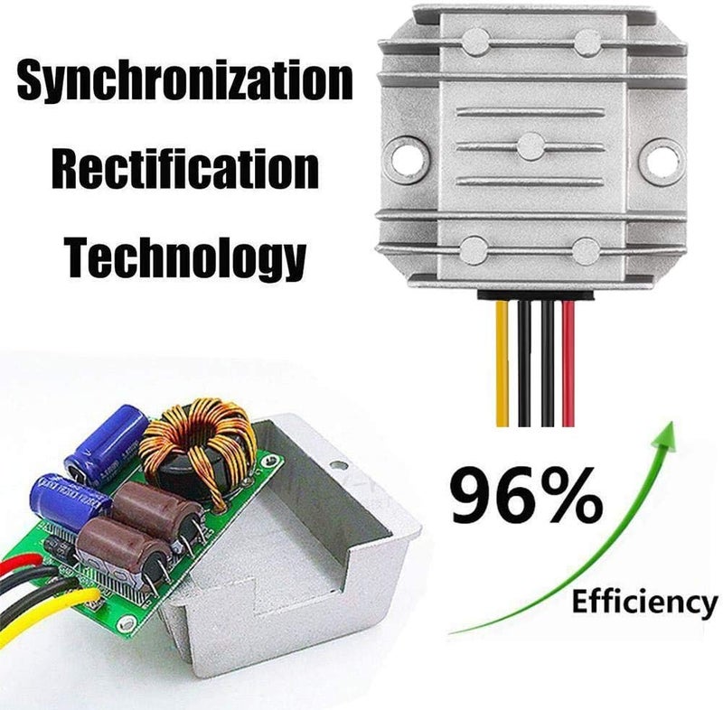LEDMO DC/DC 24V Step Down to 12V Converter Regulator Reducer 20A 240W Automatic Reducer Transformer for Golf Cart Club Car Truck Vehicle Boat Solar System - Image 4