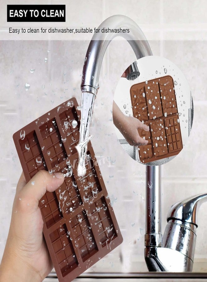 MoldBerry Silicone Chocolate Bar Mould Combo – 6 Cavity Multi Design Chocolate Bar Mold + 9 Cavity Small Kunafa Bar Mold for Homemade Chocolates, Candy, Desserts & Baking (Pack 2) - Image 5
