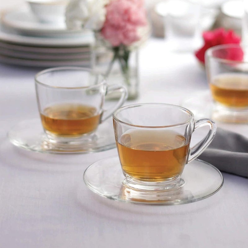 Ocean Kenya Cappuccino Saucer, Set Of 6, Clear, 6 Inch - Image 3