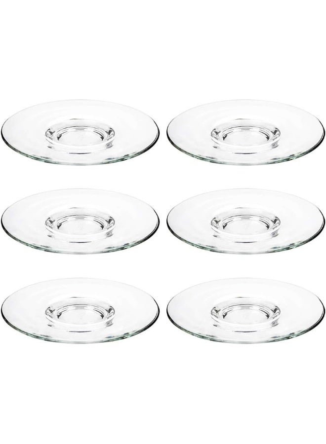 Ocean Kenya Cappuccino Saucer, Set Of 6, Clear, 6 Inch - Image 1