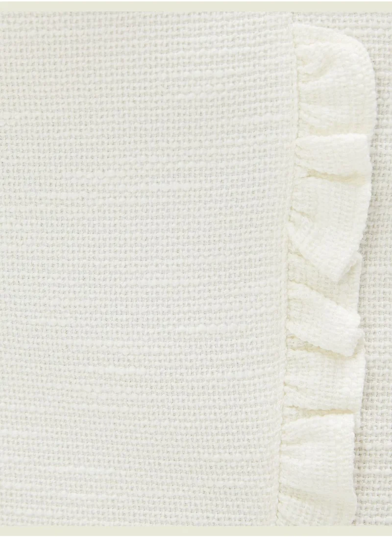 كوتون Asymmetric Frill Detail Mini Skirt
