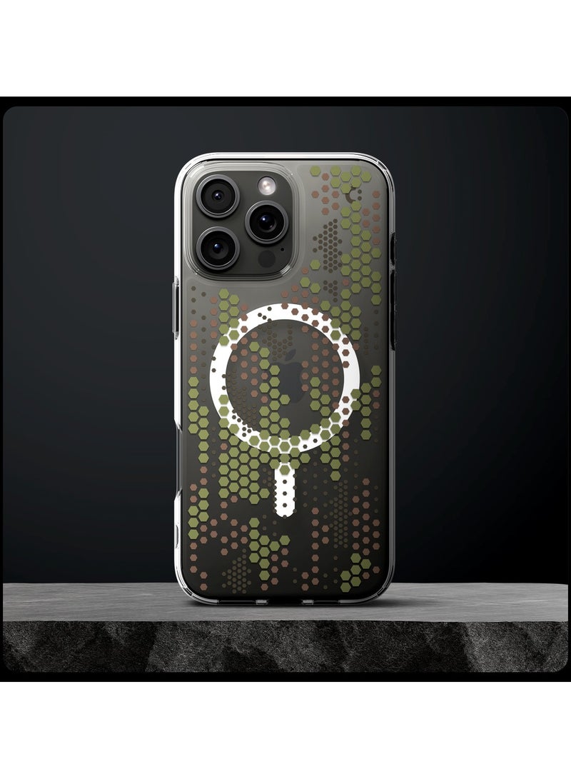 Spigen Ultra Hybrid MagFit for iPhone 16 Pro Case Cover with MagSafe (2024) Digital Camo - Image 3