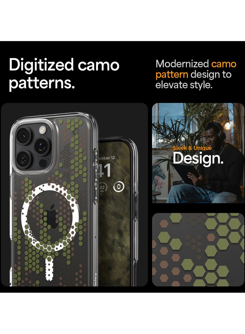 Spigen Ultra Hybrid MagFit for iPhone 16 Pro Case Cover with MagSafe (2024) Digital Camo - Image 4