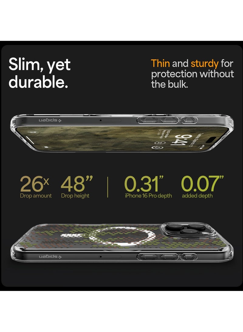 Spigen Ultra Hybrid MagFit for iPhone 16 Pro Case Cover with MagSafe (2024) Digital Camo - Image 5
