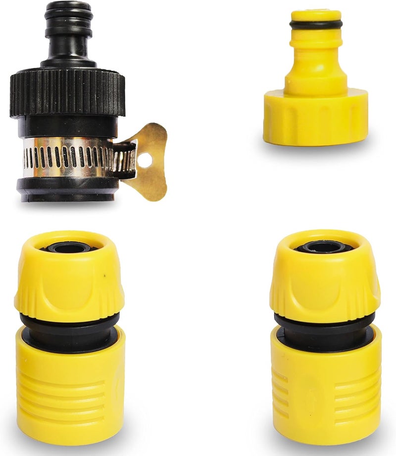 VMTC Tap Connector Set (2 Quick Connector, 1 tap Connector & Adapter) for Gardening & Pressure Washer Like Karcher, Bosch, Black & Decker etc - Image 1