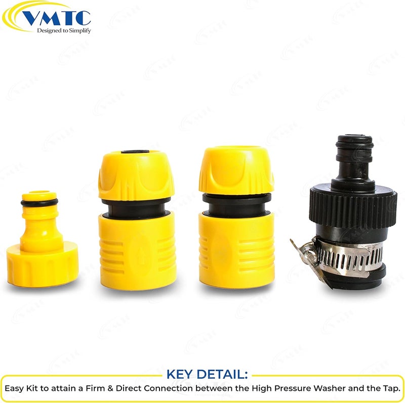 VMTC Tap Connector Set (2 Quick Connector, 1 tap Connector & Adapter) for Gardening & Pressure Washer Like Karcher, Bosch, Black & Decker etc - Image 3