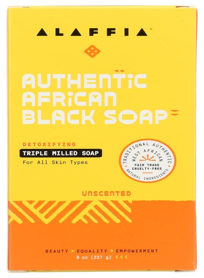 Alaffia, Soap Bar Triple Milled Authentic Afrcn Blk Unsntd, 8 Ounce - Image 1