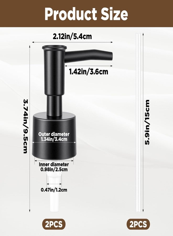 HaiFafafaing 2 Pcs Soap Dispenser Pump Replacement, 1cc Accurate Dispensing, Lockable Top, Adjustable Height Soap Pump Replacement for Shampoo, Lotion, 28/400 Thread Size - Image 2