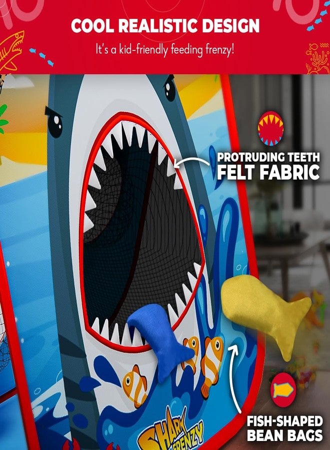 Swooc Games® - Shark Frenzy™ | 2-in-1 Bean Bag Toss Game for Kids | 5-Second Setup Toddler Party Games for Kids | Toddler Outdoor Fun | Corn Hole Shark Toys for Boys | Cornhole Game Set Outside - Image 3