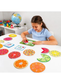 Simply magic Y Magnetic Fractions - Magnetic Fraction Tiles & Circles, Bars, Classroom Math Manipulatives, Fraction Manipulatives For Elementary Teachers 2Nd, 3Rd, 4Th, 5Th Grade - Simply Magic  - Image 4
