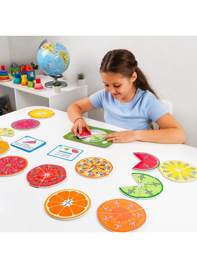 Simply magic Y Magnetic Fractions - Magnetic Fraction Tiles & Circles, Bars, Classroom Math Manipulatives, Fraction Manipulatives For Elementary Teachers 2Nd, 3Rd, 4Th, 5Th Grade - Simply Magic - Image 4