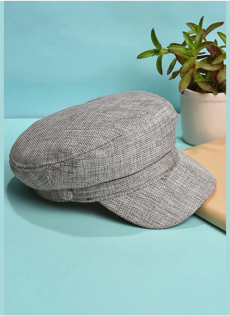 French Accent - Casual Textured Polyester Sun Visor Cap For Men - Image 1