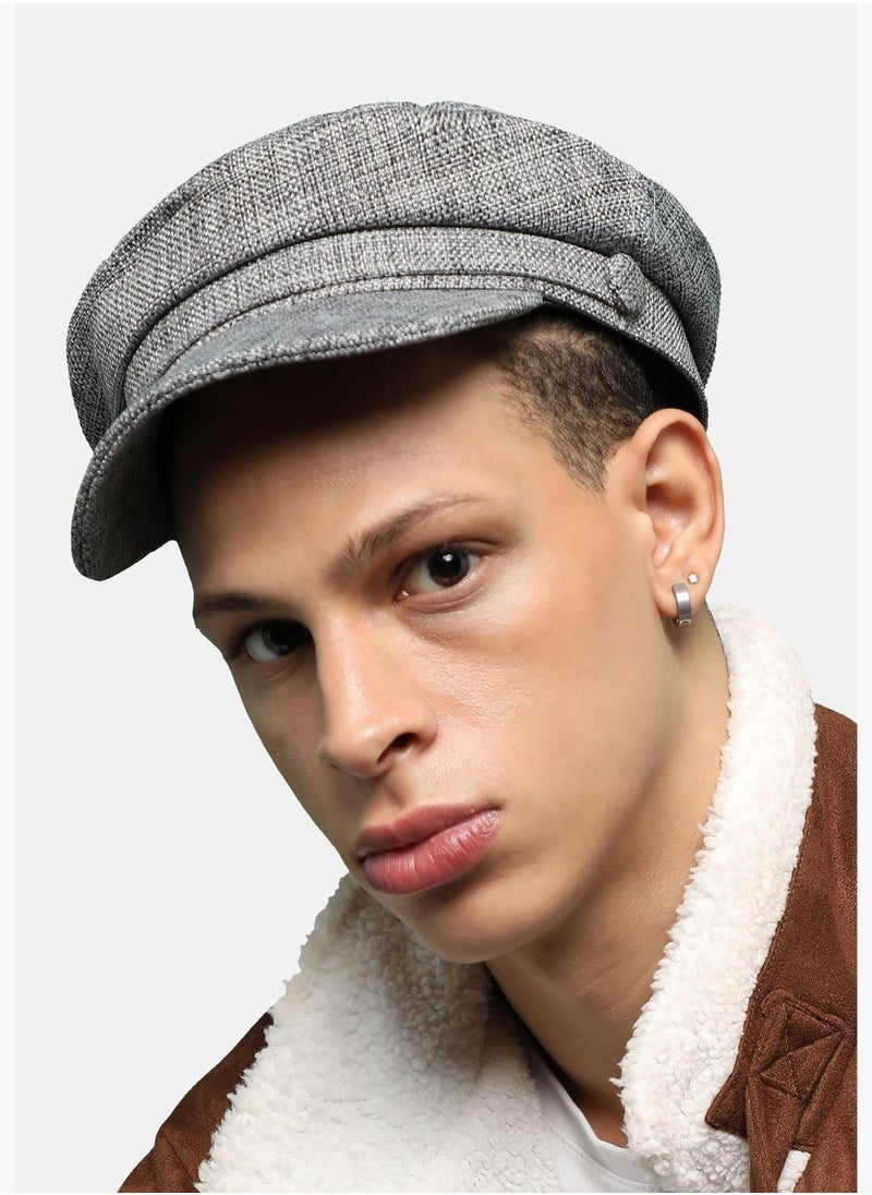 French Accent - Casual Textured Polyester Sun Visor Cap For Men - Image 1