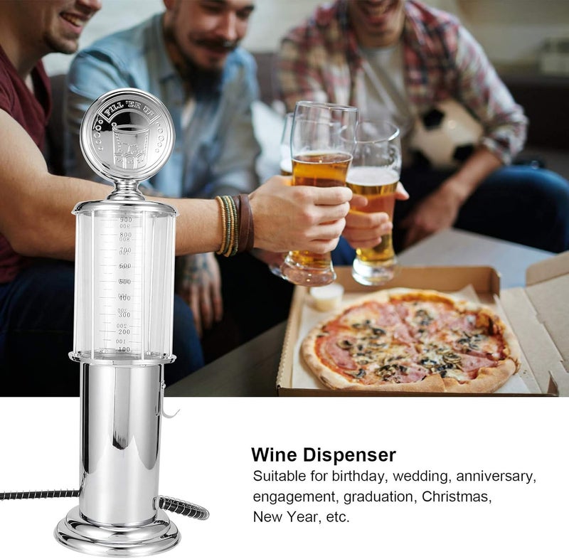 klarako Wine Dispenser, Food‑Grade Safe And Durable Materials Gas Pump Liquor Dispenser with a Tight Lid, Gas Station Shaped Liquor Beer Beverage Container for Home Bar Party Anniversary - Image 3