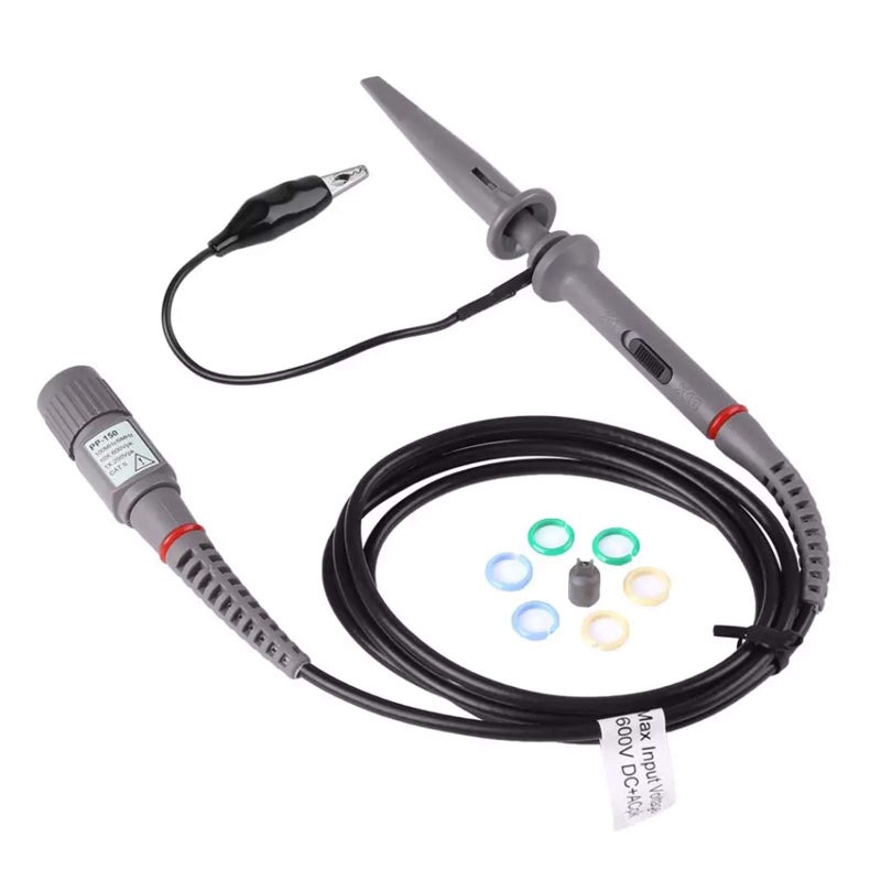 Hantek Universal oscilloscope Probe with Accessories kit 100MHz Scope Clip with BNC to Minigrabber Test Leads 1X 10X (PP-150) - Image 1