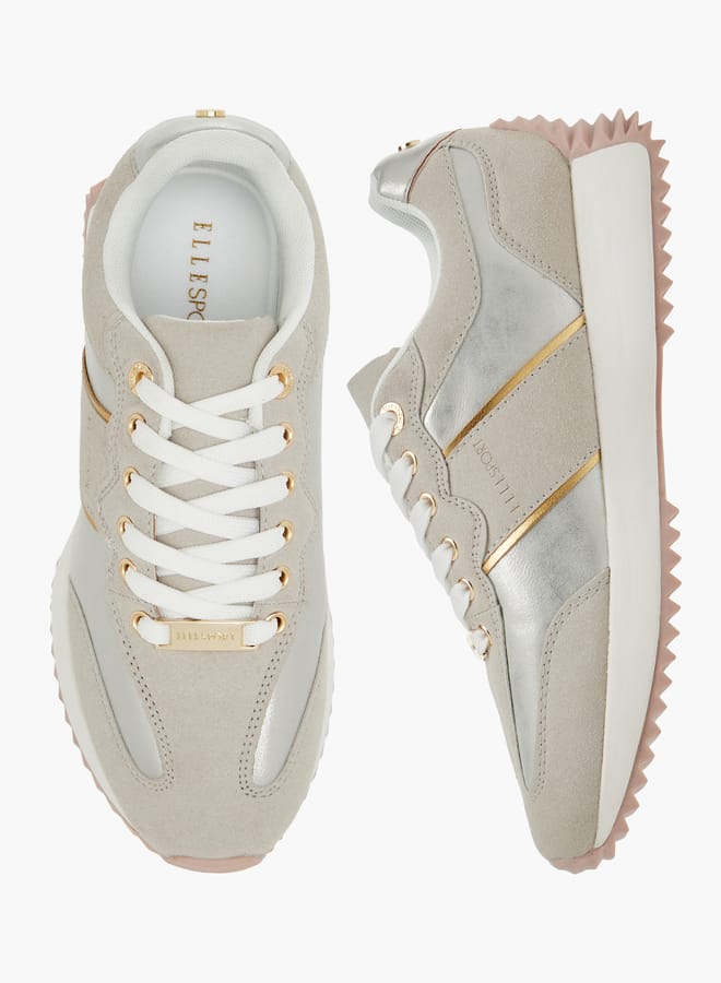 ELLE Women's Panelled Lace-Up Sneakers  - Image 1