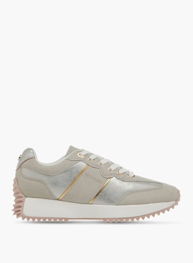 ELLE Women's Panelled Lace-Up Sneakers