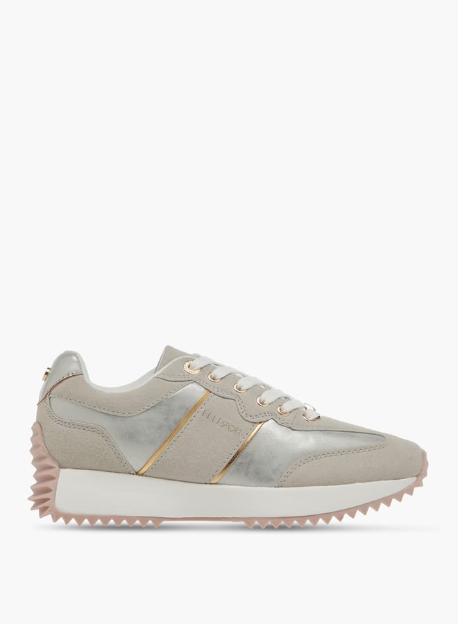 ELLE Women's Panelled Lace-Up Sneakers  - Image 3