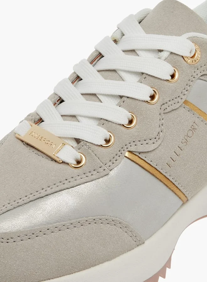 ELLE Women's Panelled Lace-Up Sneakers